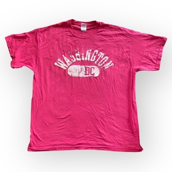 Hot Pink Washington DC Tourist Souvenir T Shirt Unisex Size XL Short Sleeve Tee - Picture 9 of 9